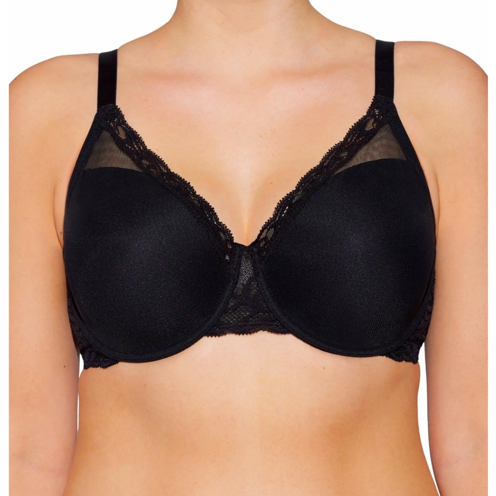 Natori Feathers Full Coverage Bra - Black - 36G Brand New with Tags